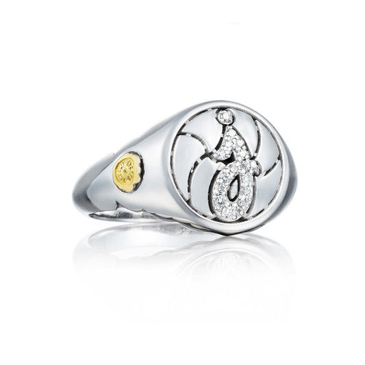 Pav&eacute; Monogram Ring SR194J