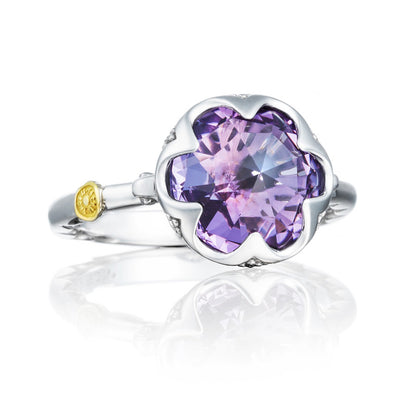 Crescent Bezel Ring featuring Amethyst