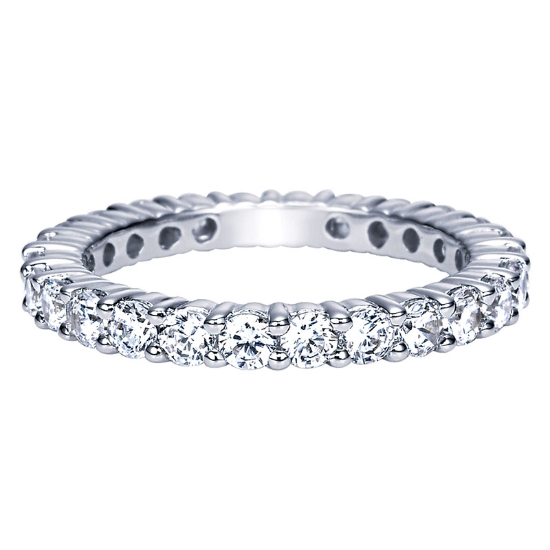 Anniversary Band 14k White Gold Diamond Eternity - All