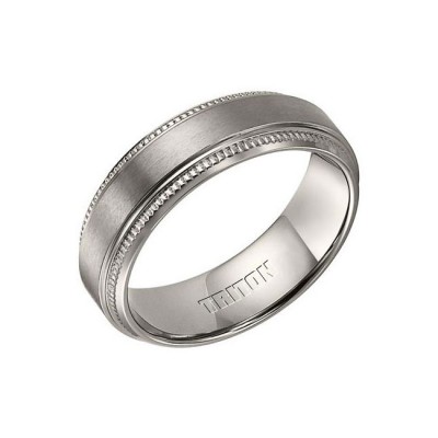Triton 7mm Titanium Satin Finish Step Edge Comfort Fit Band 11-01-3301