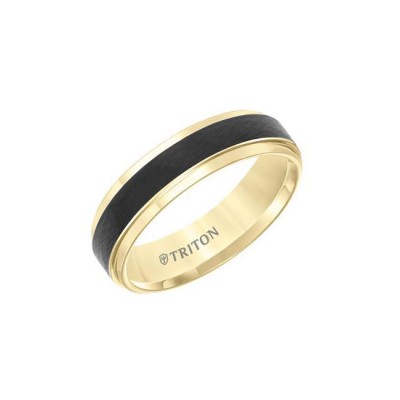 Triton Tungsten Carbide Comfort Fit Two Tone Men'S Band 11-5981-G