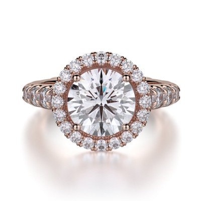 MICHAEL M 18k Rose Gold Engagement Ring R440L-2-18R