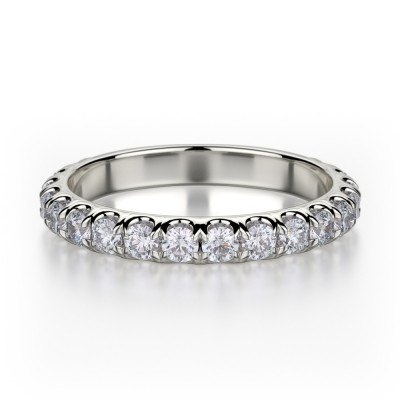 MICHAEL M 18k White Gold Wedding Band R440LB-18W