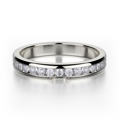 MICHAEL M 18k White Gold Wedding Band R461-B1-18W