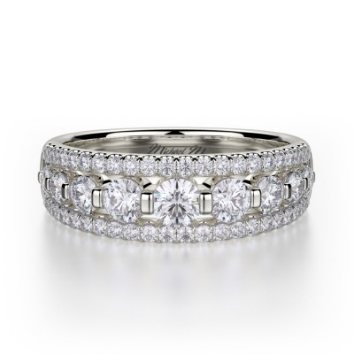 MICHAEL M 18k White Gold Wedding Band R306B-18W