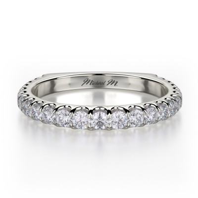 MICHAEL M 18k White Gold Wedding Band R655SB-18W