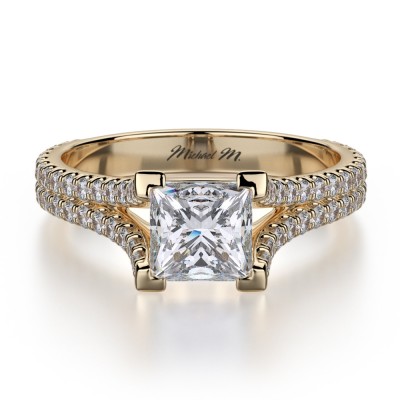 MICHAEL M 18k Yellow Gold Engagement Ring R492-1-18Y