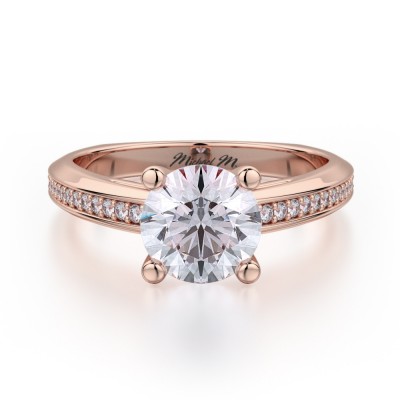 MICHAEL M 18k Rose Gold Engagement Ring R650-1-18R