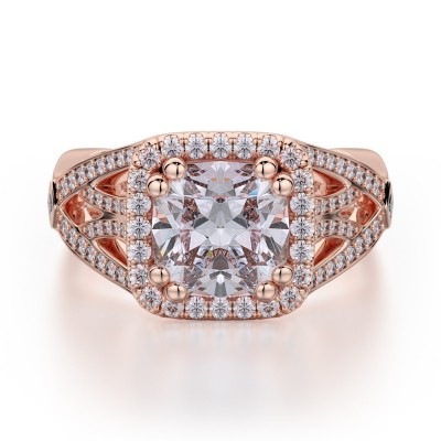 MICHAEL M 18k Rose Gold Engagement Ring R657-2-18R