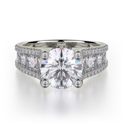 MICHAEL M Platinum Engagement Ring R679-2-PT