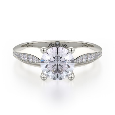 MICHAEL M 18k White Gold Engagement Ring R686-1-18W