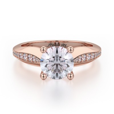 MICHAEL M 18k Rose Gold Engagement Ring R686-1-18R