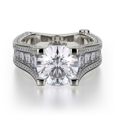 MICHAEL M 18k White Gold Engagement Ring R302-2-18W