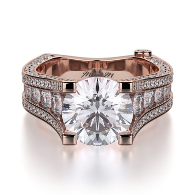 MICHAEL M 18k Rose Gold Engagement Ring R302-2-18R