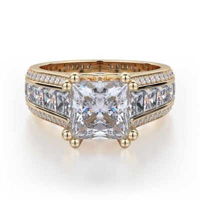 MICHAEL M 18k Yellow Gold Engagement Ring R401-2-18Y