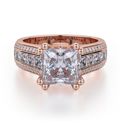 MICHAEL M 18k Rose Gold Engagement Ring R401S-1-5-18R