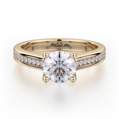 MICHAEL M 18k Yellow Gold Engagement Ring R461S-1-18Y