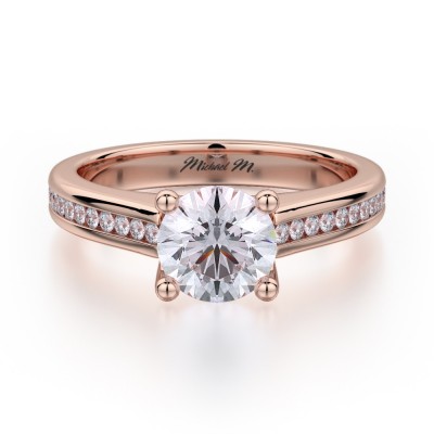 MICHAEL M 18k Rose Gold Engagement Ring R461S-1-18R