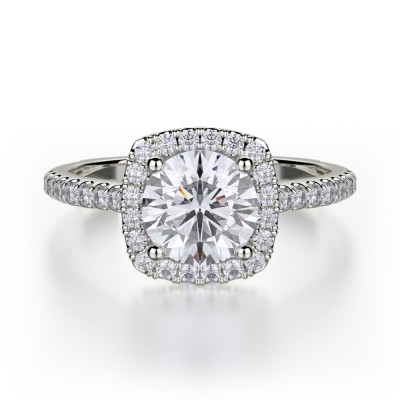 MICHAEL M 18k White Gold Engagement Ring R539S-1-18W