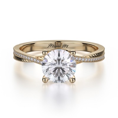 MICHAEL M 18k Yellow Gold Engagement Ring R575-1-18Y