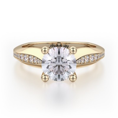 MICHAEL M 18k Yellow Gold Engagement Ring R651-1-18Y