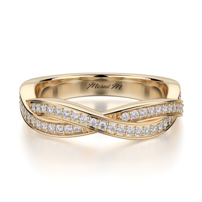 MICHAEL M 18k Yellow Gold Wedding Band R709B-18Y