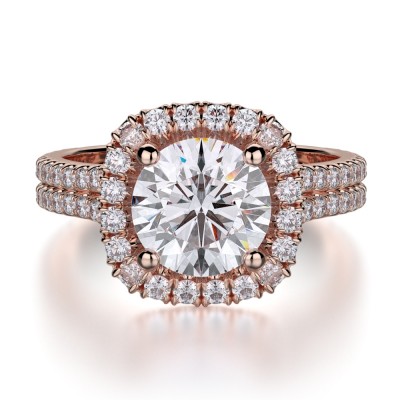 MICHAEL M 18k Rose Gold Engagement Ring R688-1-18R