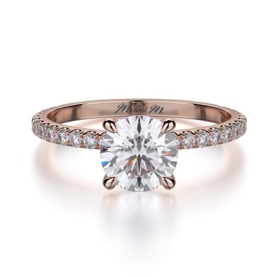 MICHAEL M 18k Rose Gold Engagement Ring R706-1-18R