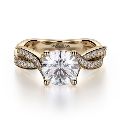 MICHAEL M 18k Yellow Gold Engagement Ring R709-1-25-18Y