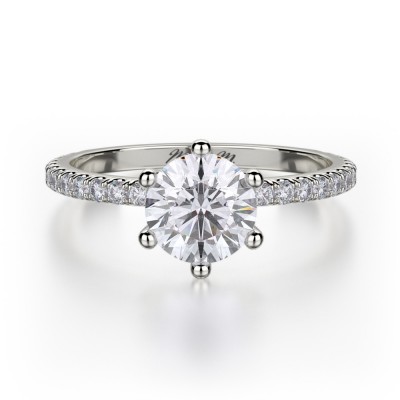 MICHAEL M 18k White Gold Engagement Ring R713-1-18W