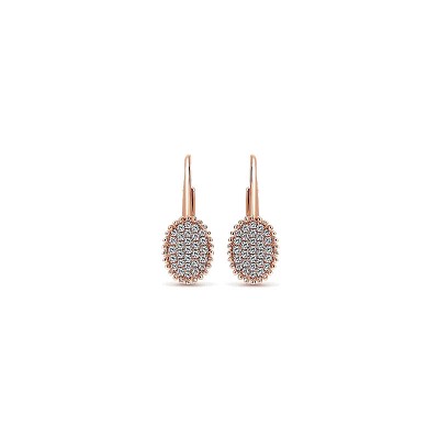 Gaby Earrings 14k Pink Gold Diamond Drop