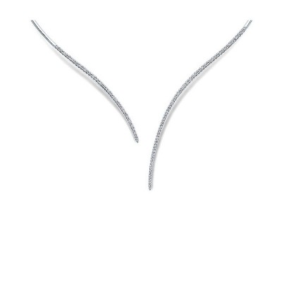 14k W.Gold Dia Necklace