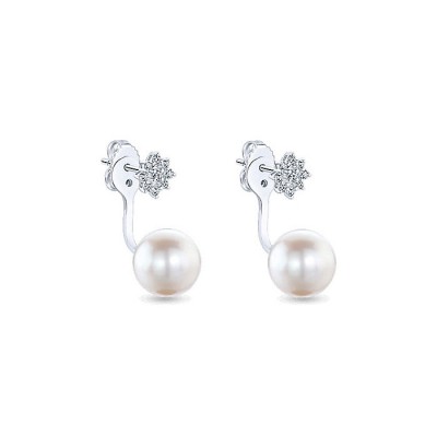 14k W.Gold Diamond Earring Earrings