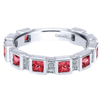 Ladies' Ring 14k White Gold Stackable