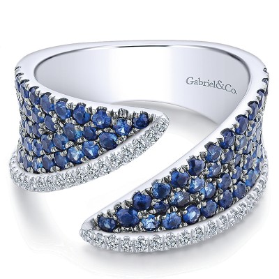 Ladies' Ring 14k White Gold Lusso Color Wide Band