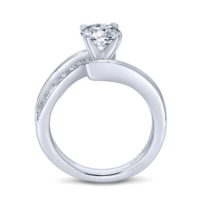 14K White Gold Diamond Bypass 14K White Gold Engagement Ring ER6069W44Jj