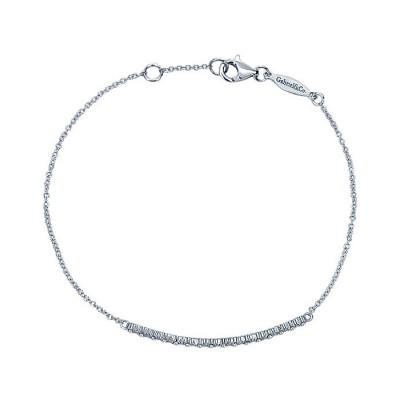 14k White Gold Diamond Chain Bracelet