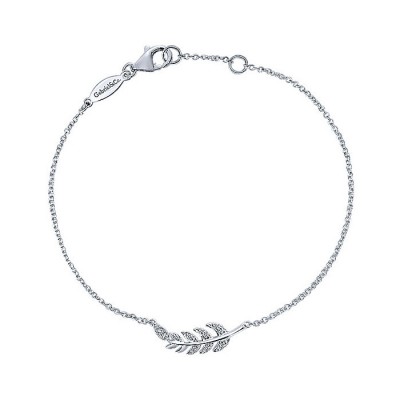 14k White Gold Diamond Chain Bracelet