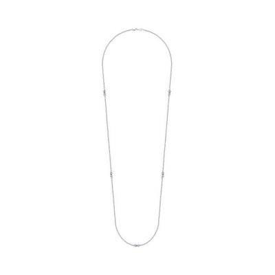 14k White Gold Diamond Diamond By The Yard Necklace