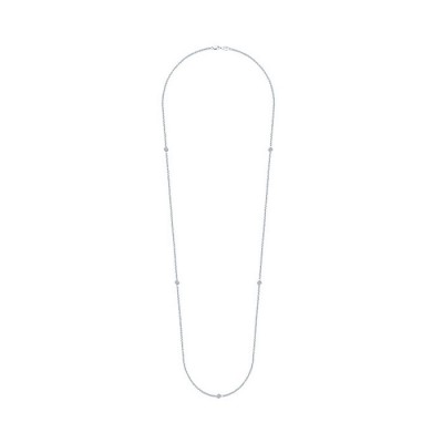 14k White Gold Diamond Diamond By The Yard Necklace