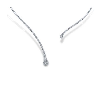 14k White Gold Diamond Diamond Choker Necklace