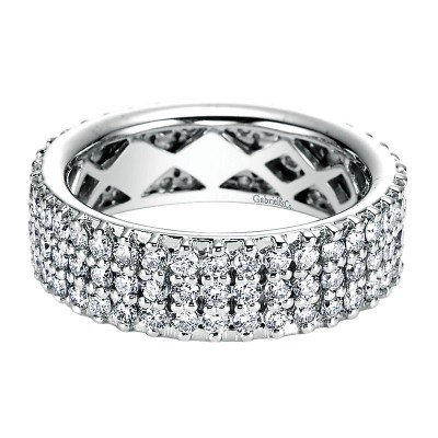 14K White Gold Diamond Eternity Band 14K White Gold ANniversary Band AN6029-6W44Jj