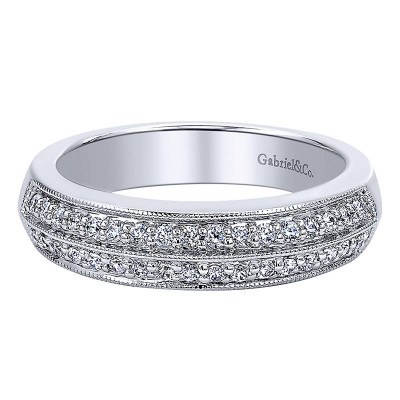 Anniversary Band 14k White Gold Diamond Fancy