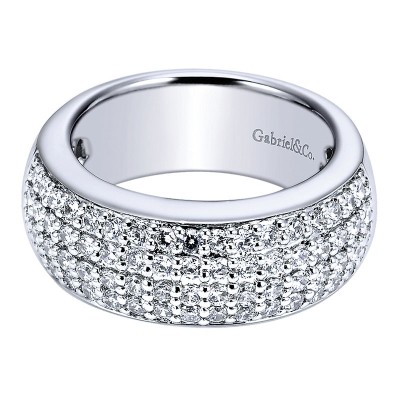 Anniversary Band 14k White Gold Diamond Fancy