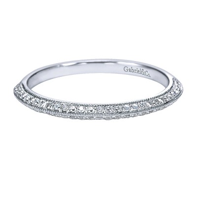 Anniversary Band 14k White Gold Diamond Fancy