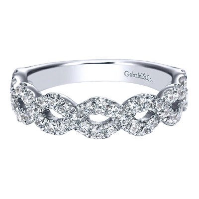 Anniversary Band 14k White Gold Diamond Fancy