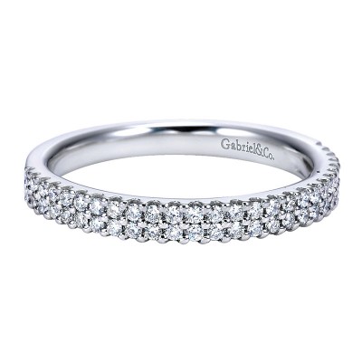Anniversary Band 14k White Gold Diamond Fancy
