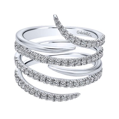 14k White Gold Diamond Fashion Ladies' Ring