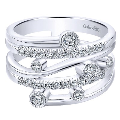 Ladies' Ring 14k White Gold Lusso Diamond Fashion