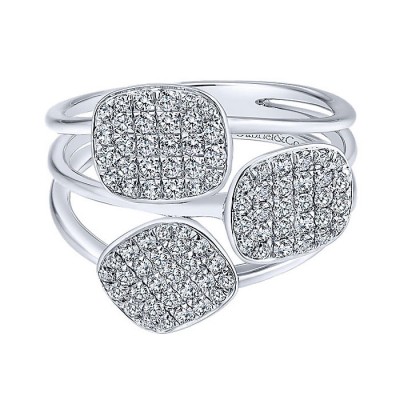 14k White Gold Diamond Fashion Ladies' Ring